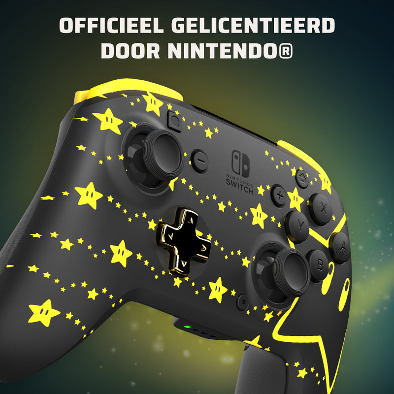 PDP Gaming Rematch Wireless Controller - Super Stars Glow in the Dark (Nintendo Switch)
