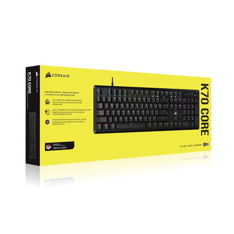 Corsair K70 RGB Core Mechanical Gaming Keyboard - Backlit RGB LED