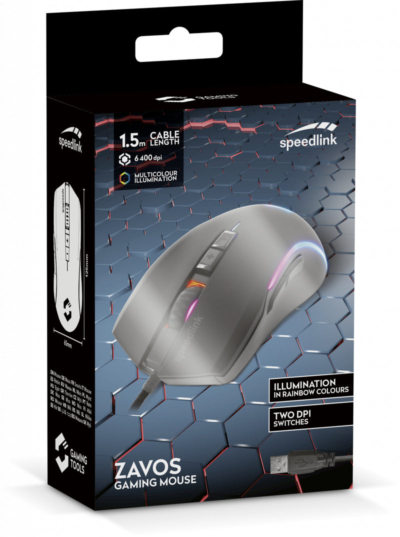 Speedlink ZAVOS Gaming Mouse - Rubber Black