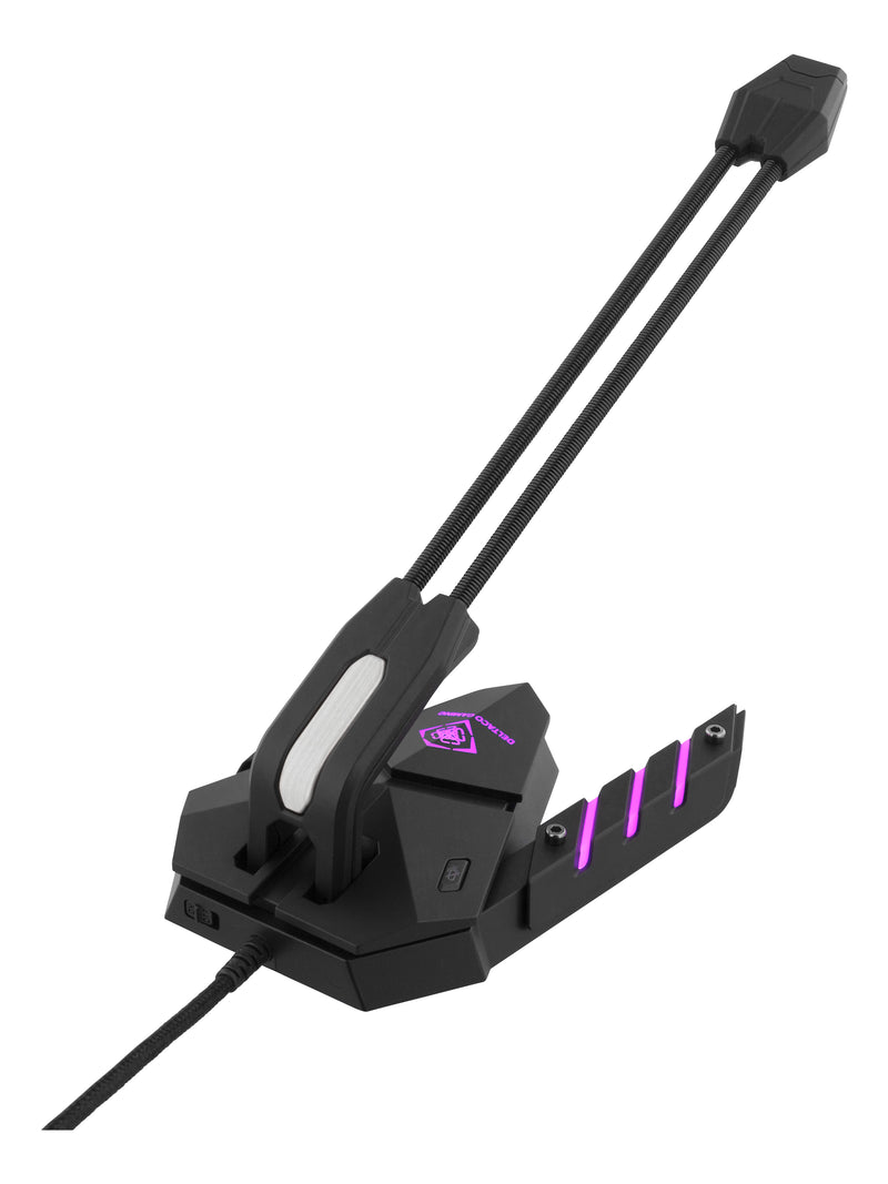 Deltaco Gaming USB Desktop Microphone with RGB LED - Black/grey