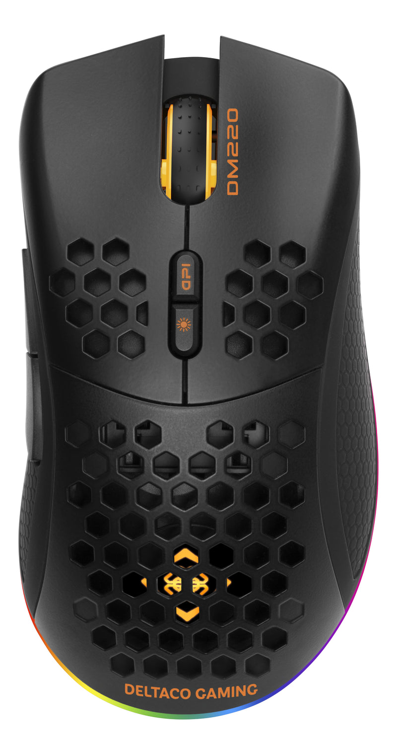 Deltaco Gaming DM220 Wireless Lightweight Gaming Mouse, RGB LED, 2.4 GHz USB
