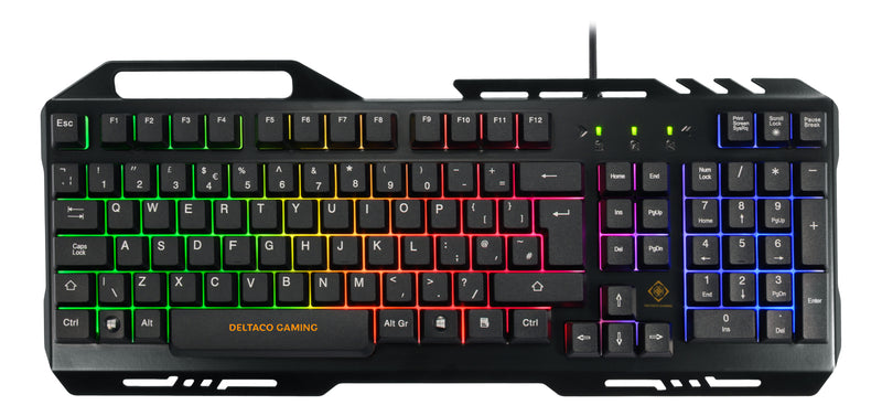Deltaco Gaming 3-in-1 Gaming Kit, Rainbow Backlight incl. Keyboard, Mouse, Mousepad